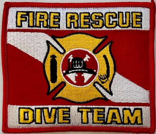 FIRE RESCUE DIVE TEAM PATCH - REFLECTIVE.